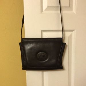 Burberry purse vintage black leather crossbody